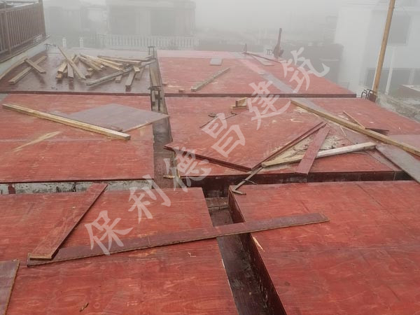 現(xiàn)澆施工現(xiàn)場